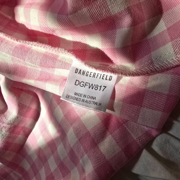 Dangerfield Curve Picnic Party Ruffle Dress Size 22 Pink Gingham Plus Size Cute - Picture 16 of 16